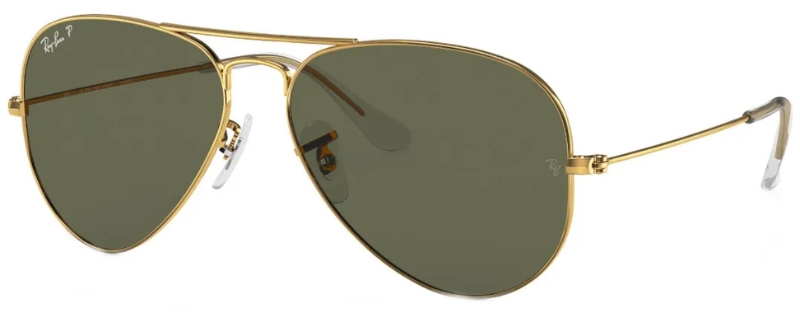 Óculos de sol aviador Ray-Ban com lentes verdes