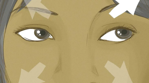 ilustração de movimentos diagonal dos olhos