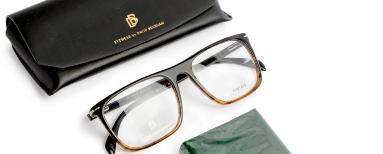 Óculos de grau retangular David Beckham DB1108 preto/marrom