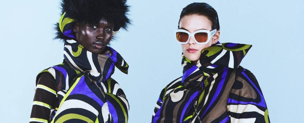 Modelos usando roupas de Emilio Pucci