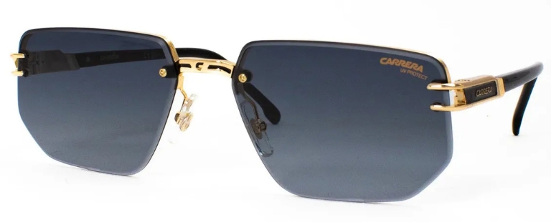Óculos de sol Carrera com armação dourada e lentes escuras