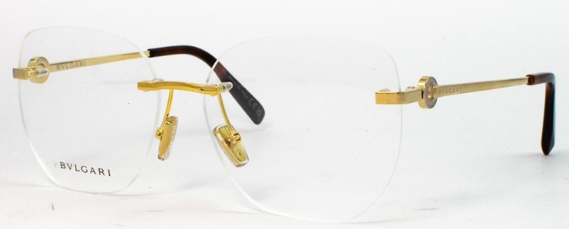 Óculos de sol Bvlgari com armação dourada