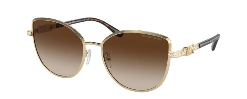 Óculos de sol estilo fashion Michael Kors com lentes marrons